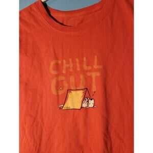 L.L. Bean Womens Dog Graphic T Shirt Chill Out Size Small